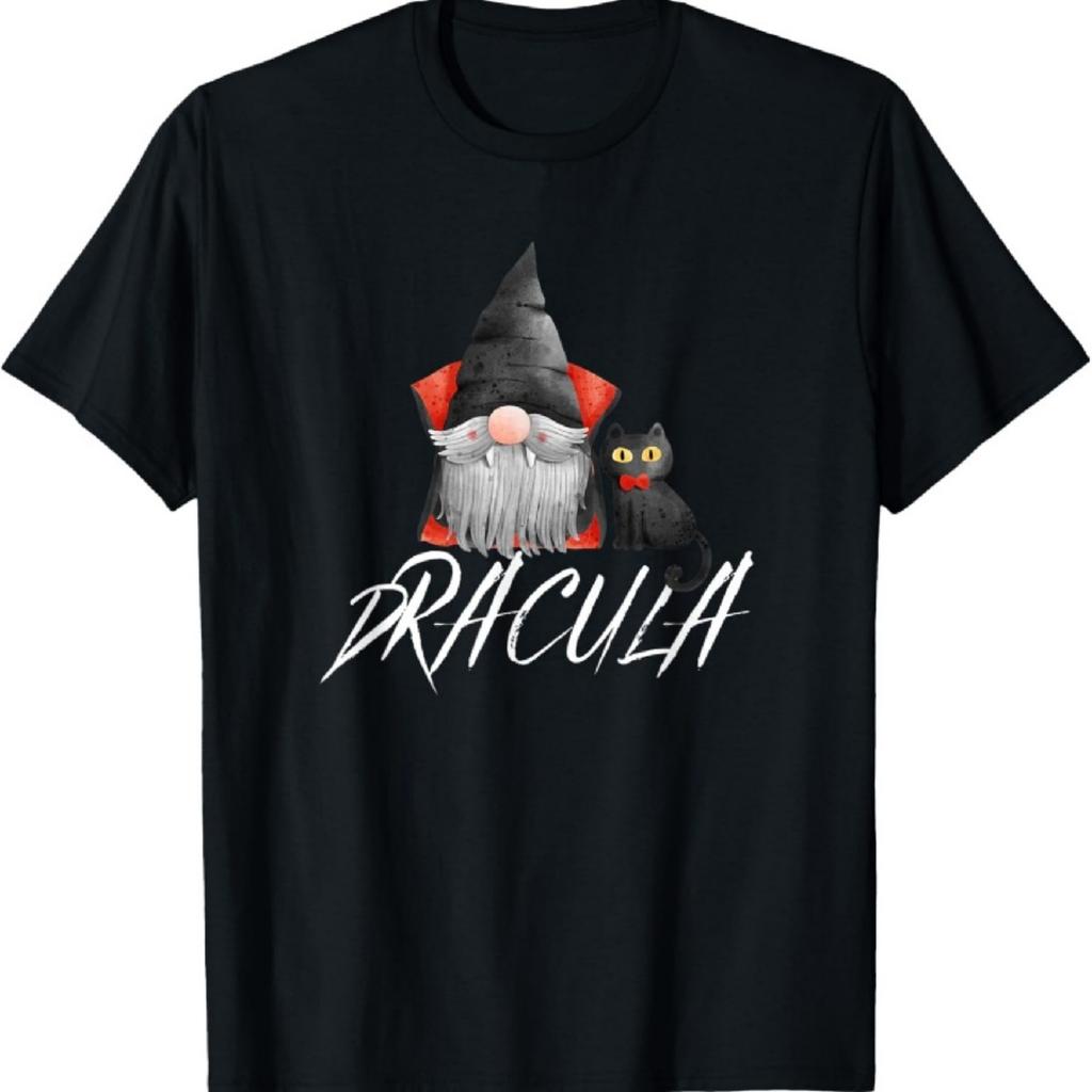 Dracula and his cat Halloween T-Shirt