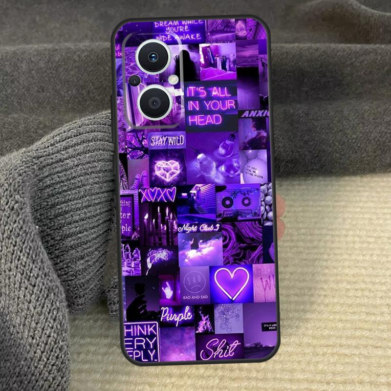 Infinity On Purple Cover For OPPO Reno 11F 12F 13F 14F 8T 7 8 10 11 12 13 14 Pro OPPO Find X9 X8 X6 X5 Pro Case
