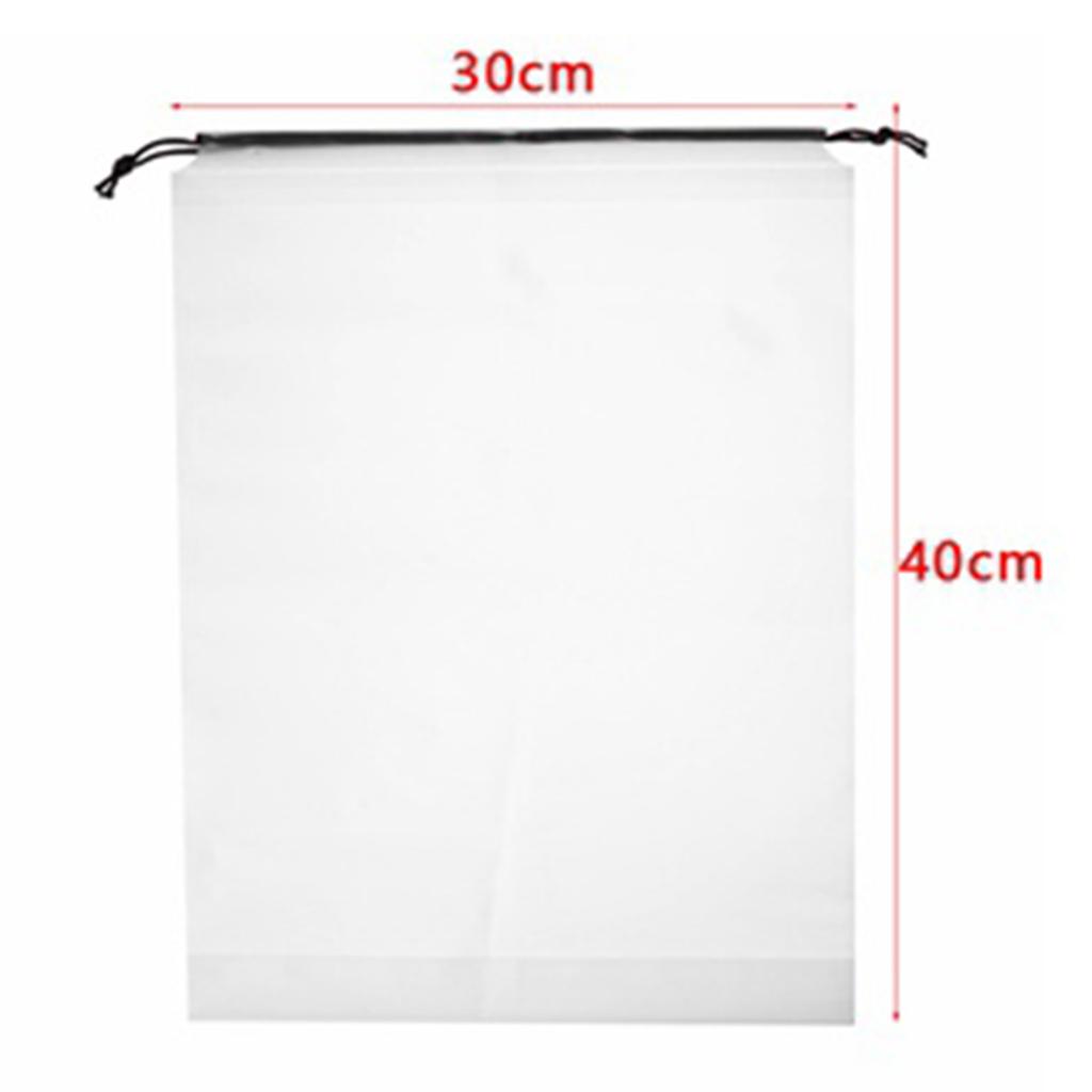 1Pc Transparent Pocket Drawstring Storage Bag for Travel Shoe Towel Organizer Bag Matte Dustproof Waterproof Grocery Storage Bag
