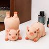 Resin Figurine Piggy Child Savings Jar Creative Piggy Bank Desk Decoration Ornaments Animal Resin Sculpture Room Home Decoration
