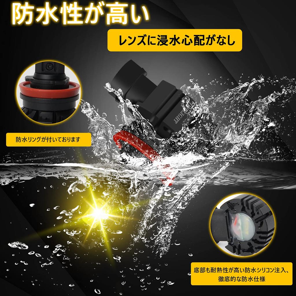 OPPLIGHT H11 LED Fog Lamp Lemon Yellow Pale Yellow 3000K