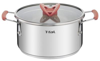 Tefal Topf 20cm IH Gasgeeignet Schadstofffrei wie z.B. 10 Jahre Garantie IH Edelstahl Eintopf Edelstahl G72844 Zweihand