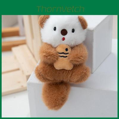 Cute Sea Otter Plush Toy With Soft Long Fur Pp Cotton Filling For Kids Decor