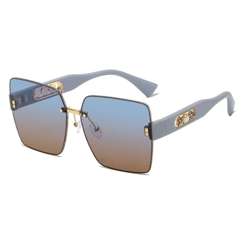 

Modern Luxury Brand Women Sunglasses Glamour Ladies Designer Rimless Sun Glasses Square Oversize Trend Eyewear Uv400
