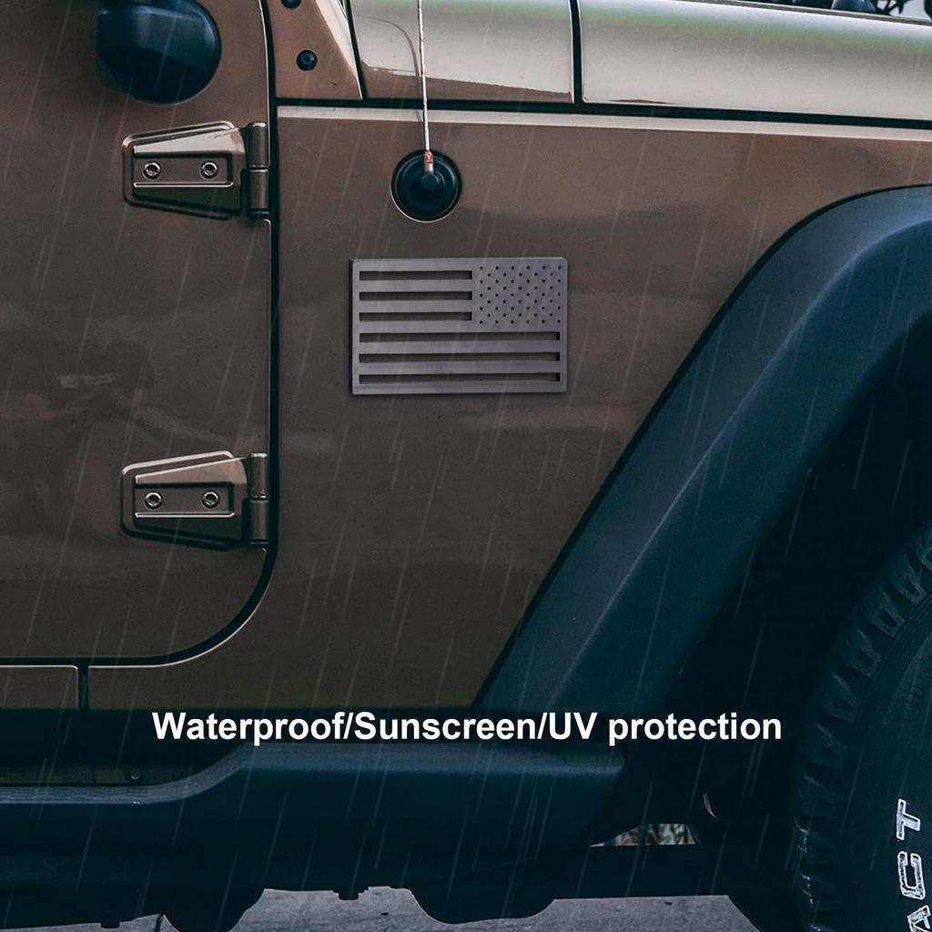 3D Samolepky s americkou vlajkou, 3D Kovové samolepky na auto s americkou vlajkou | 2 Samolepky Patriotické