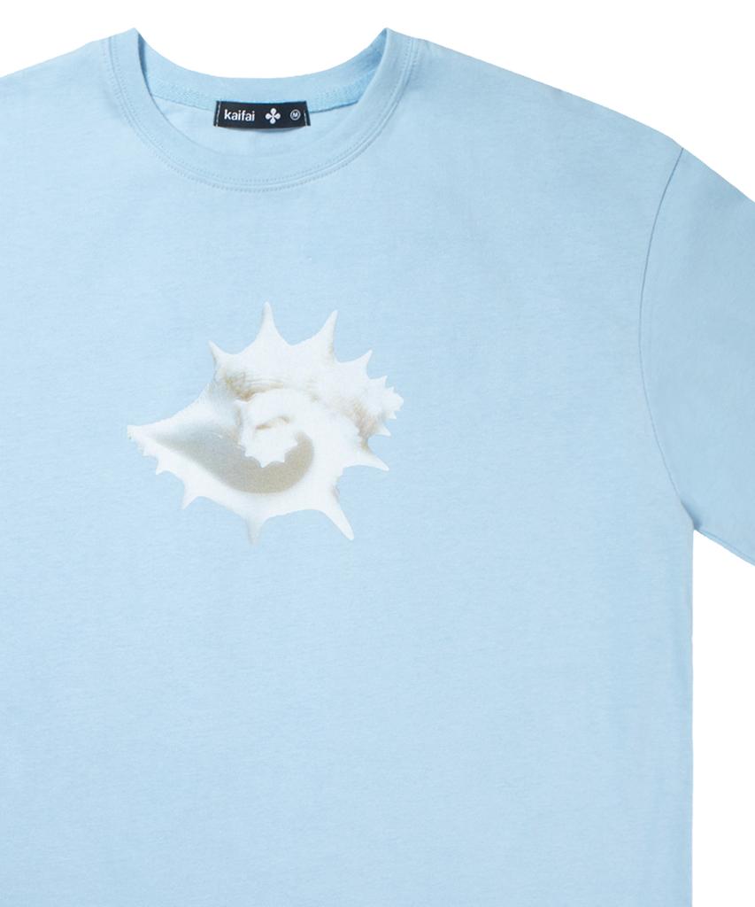 KAIFAI Conch Shell Short Sleeve T-Shirt (Sky Blue) K26Qb233