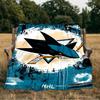 San-Jose Sharks Hockey Blanket Flannel Throw for Sofa, Indoor, Camping, Living Room, Office, Chair, And Bed Soft Birthday Gift
