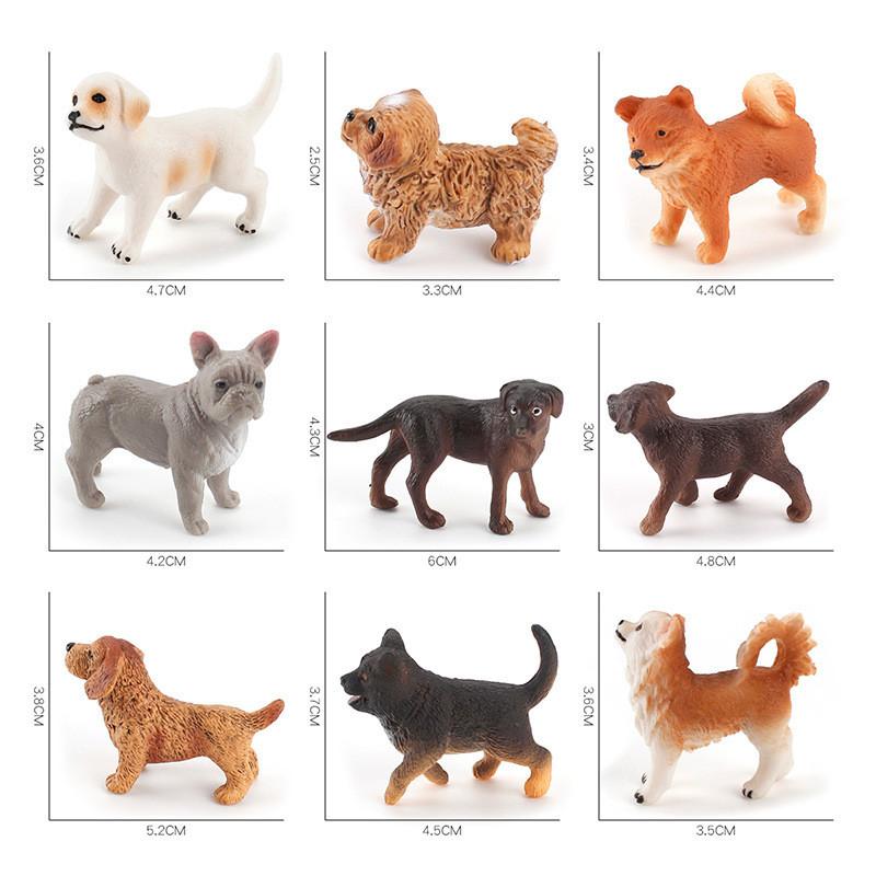 Small Shiba Inu Labrador Collie Bulldog Chihuahua Dog Model Toy For Home Decor And Collectors
