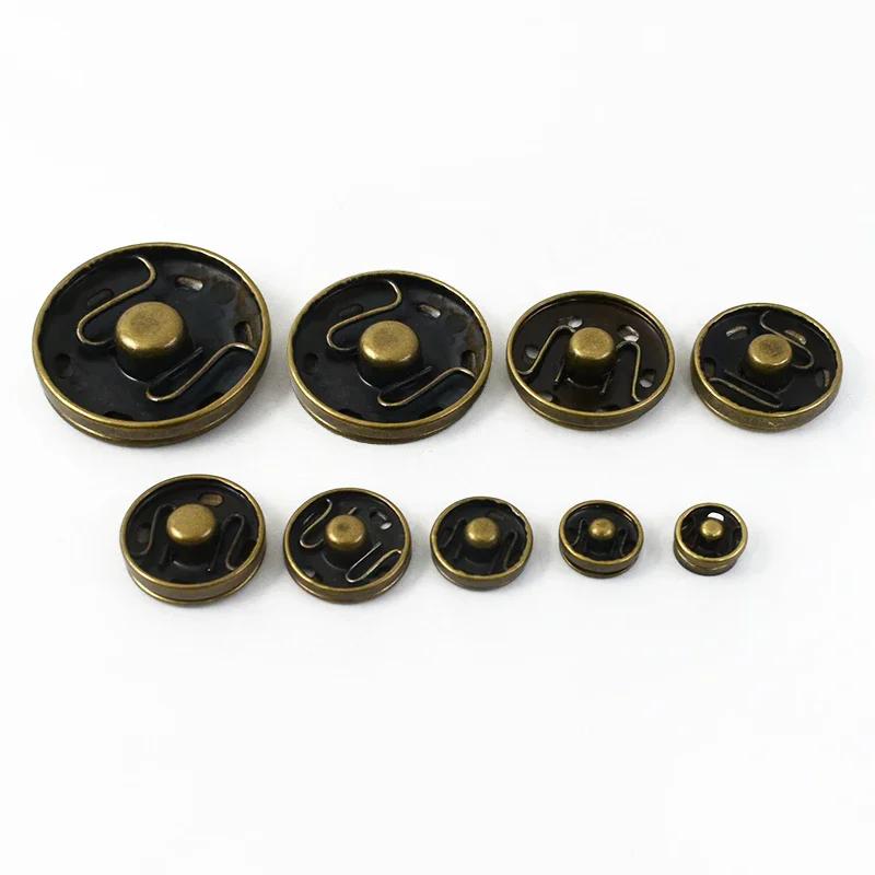 

50 Наборів Meetee 8-30 мм Шкіряні Кнопки-Застібки Металеві Кнопки-Застібки Кнопки-Затискачі для Одягу Взуття Невидима Застібка Аксесуари для Одягу 8mm-50Pcs латунний