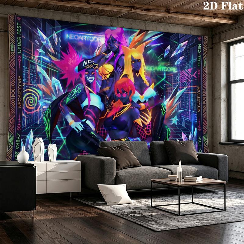 KDA Wall Tapestry Aesthetic Wall Hanging Printed Fabric Blanket Decorative Tapestries for Bedroom Living Room Home Decor
