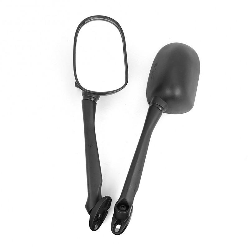 Universal Motorcycle Rearview Mirror With Aluminum Extension Stem Honda CBR250R 2011 Sportbike Black PP Housing Glass Convex