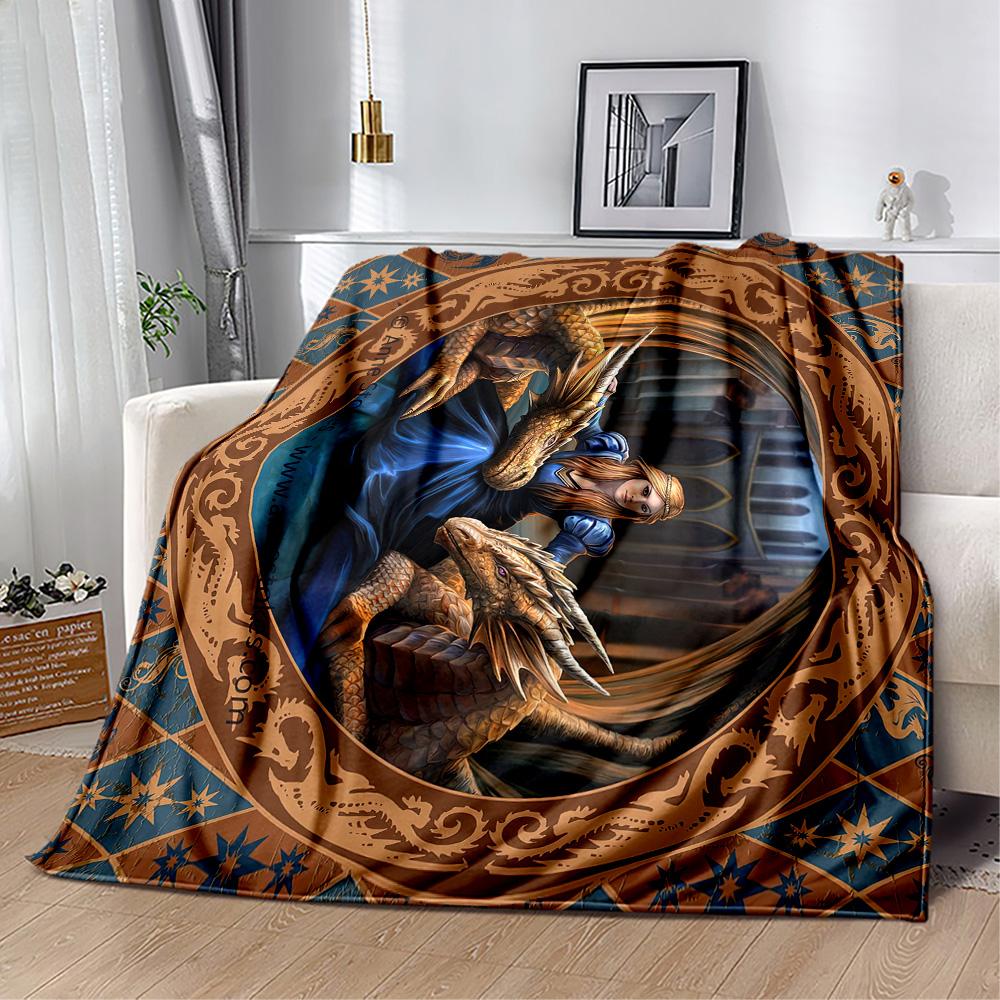 Gothic Style Blanket Comfortable Suitable for Livingroom Office Bed All-Season Use Stylish Decor Birthday Christmas Gift Blanket