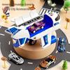 Kids' Transforming Helicopter and Fire Truck Toy Set with Small Airplane and Car