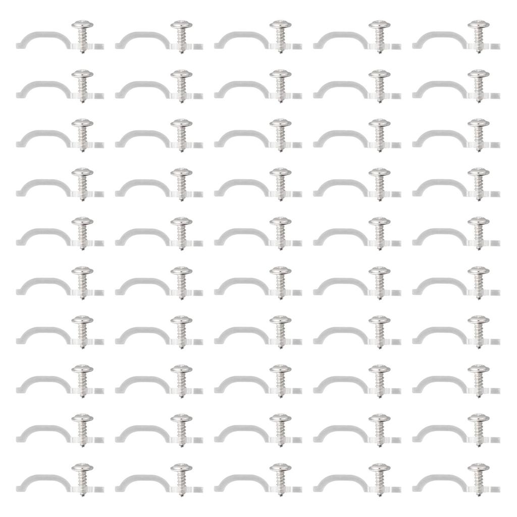 For 5050 LED Strip Light Bar 50*Clips+50*Screws/100*Clips+100*Screws Ultra-Thin