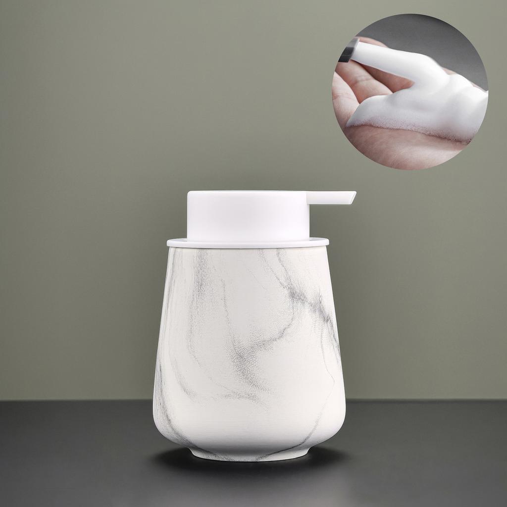 European Ceramic Hand Sanitizer Bottle Marbling Pressing Bottle Bathroom Soap Liquid Container Bathroom Decoration Accessories