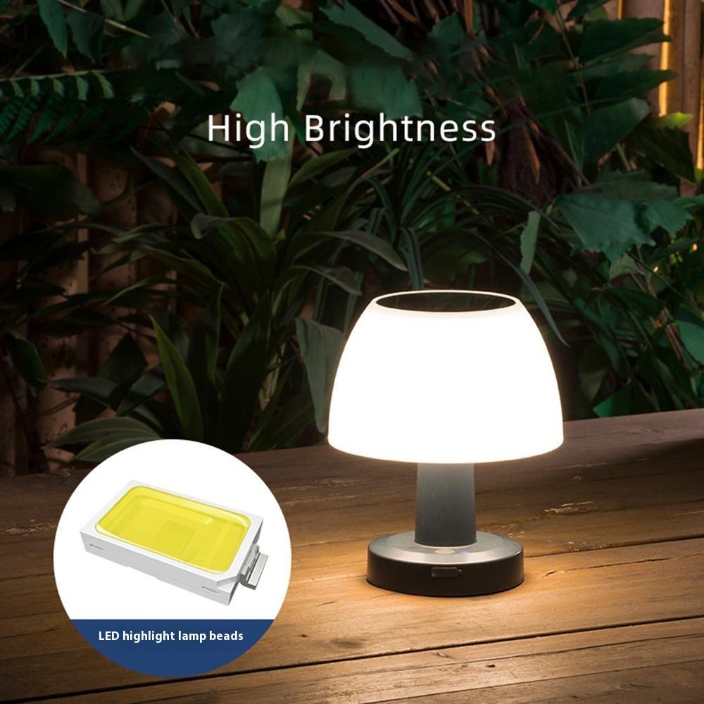 

Mushroom Shape Solar Bar Restaurant Atmosphere Table Lamp Outdoor Solar Garden Night Light A