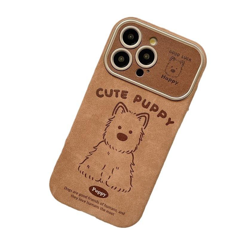 New Brown West Highland Puppy Protective Case Suitable for Iphone16pro Fur Apple 15 Mobile Phone Case 14 13 Soft
