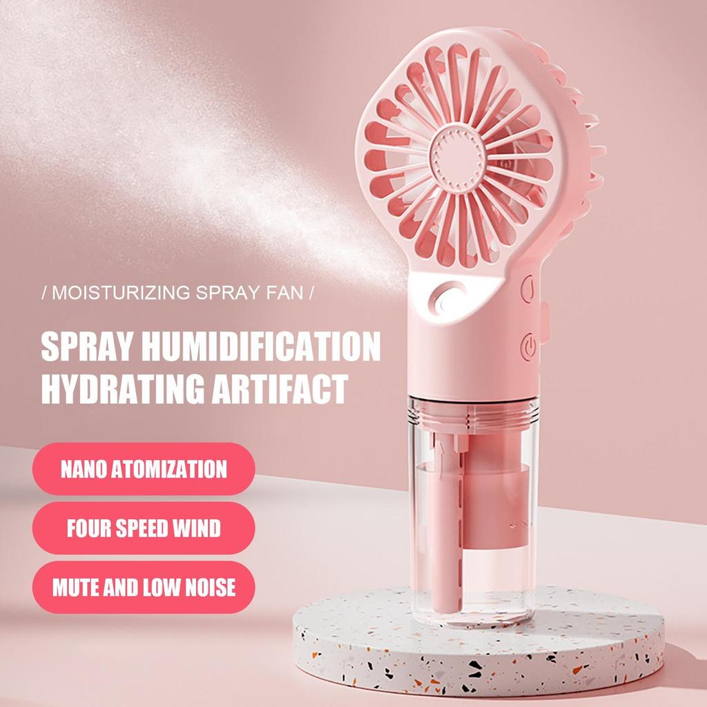 Portable Handheld Spray Fan Humidifier Fan Mini Handheld Mist Fan Rechargeable Misting Fan Outdoor Small Fan Cooling Tools