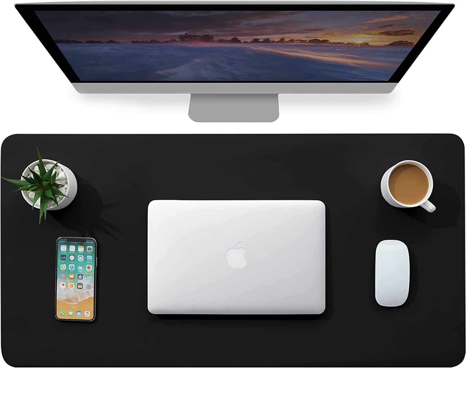 

NINAINAI Новый PU Le Rem Коврик для мыши Игровой Аниме Водонепроницаемый Коврик для мыши Нескользящий Двусторонний (Черный, 40X80см) чёрный