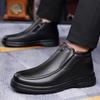 Men's Velvet-Inside High-Top Warm Slip-On Leather Shoes