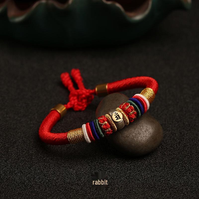 

Браслет «Узел Дракона Кашьяпа Ваджра Зодиак» - Регулируемый плетеный ручной шнур с совместимостью Пяти Элементов и Защитника Года Рождения. 925 Silver