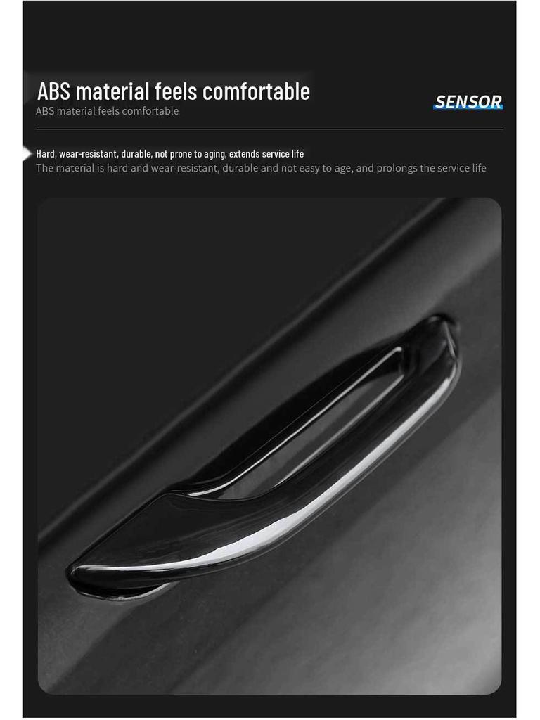 Tesla Model 3/Y Door Handle Carbon Fiber Protectors - Bright Black, Anti-slip