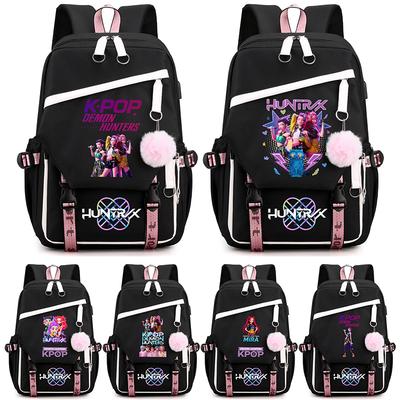 Anime Kpop Demon Hunters Printed Large Capacity Backpack for Teenger Student Girl Boy Schoolbag Bookbag Kid Gift Women Waterproof Travel Bag Mochila