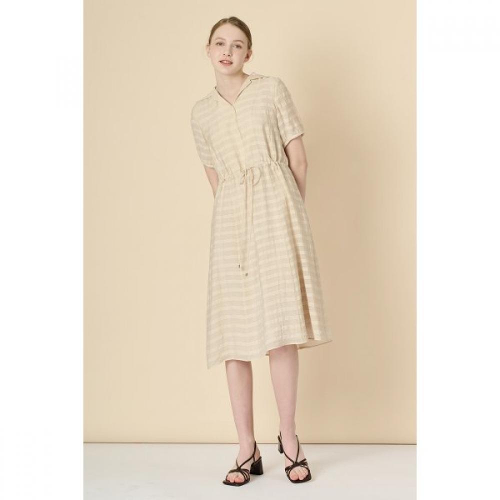 Bcbg Drawstring Dress With Shirt Collar B3m4o622