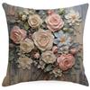 New Retro Floral Pillowcase Creative Oil Painting Engraving Style Print Home Sofa Cushion Pillowcase