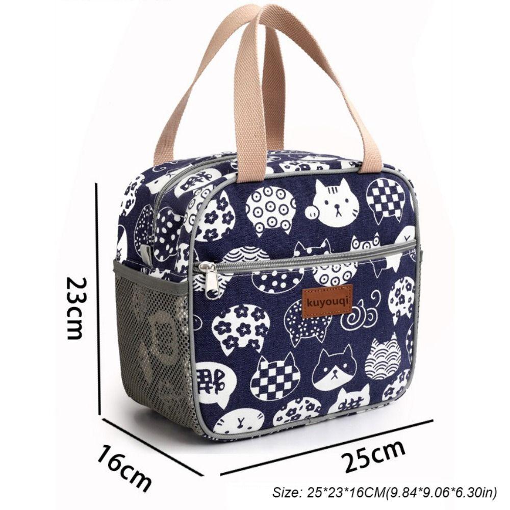 Fashion Handbag Lunch Bag Large Capacity Thermal Waterproof Insulated Bag Kawaii Cute Thickened Thermal Insulation Bag Women