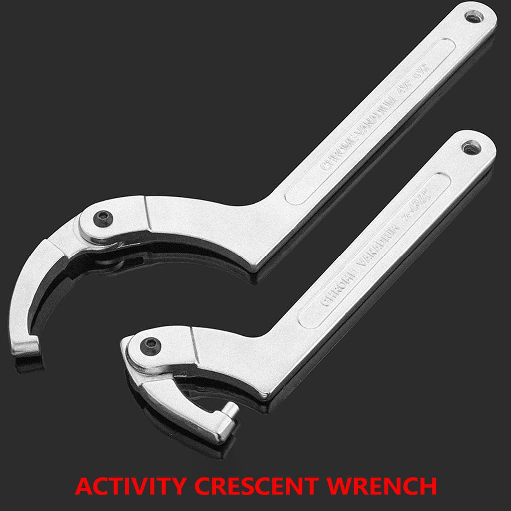 Adjustable Hook Wrench 19-51mm/32-76mm/51-121mm/115m-170mm C Hook Wrench Stainless Steel Hook Wrench Joint Hook Wrench