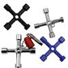 Multi-size Cross Electrical Cabinet Triangle Key Wrench for Elevator, Water Meter, Square and Round Holes