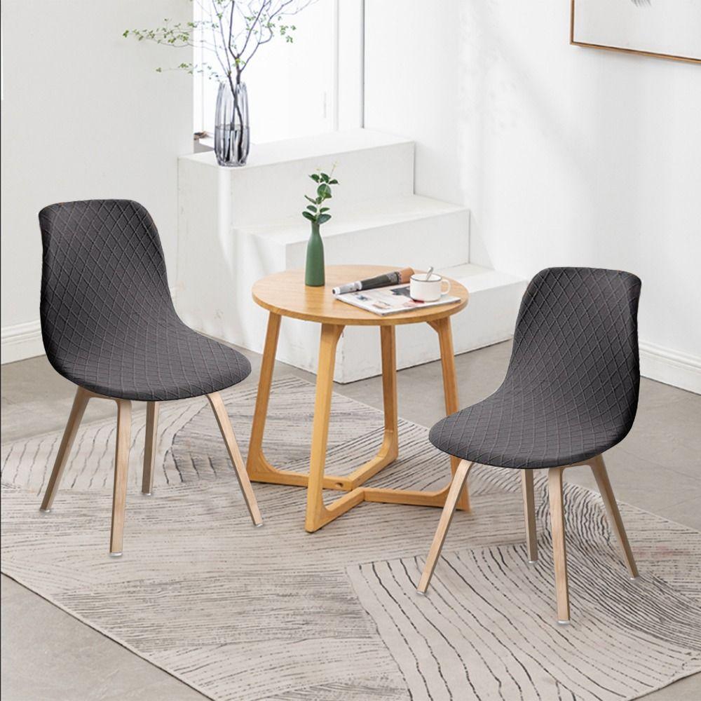 Stretchable Restaurant Stool Cover Soft Dust-proof Dining Chair Cover Washable Thickened Jacquard Stretch Chair Cover Kitchen