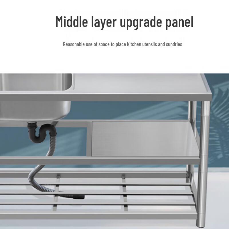 Beifu Küche Verdickte Edelstahlspüle Arbeitsstation