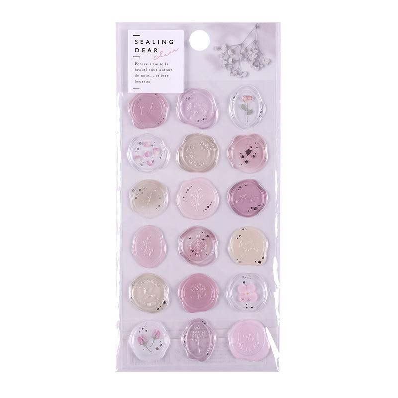 

Shinele Floral Pattern Wax Seal Stickers - Translucent, Imitation Design, Fresh Semi-Transparent Adhesive
