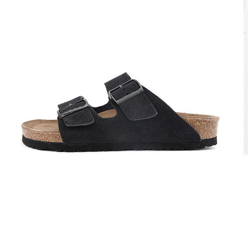 Boken Sko med tykk såle Sommerslippers Damesko Matt Kork Boken Sandaler Sklisikre Flip-flops