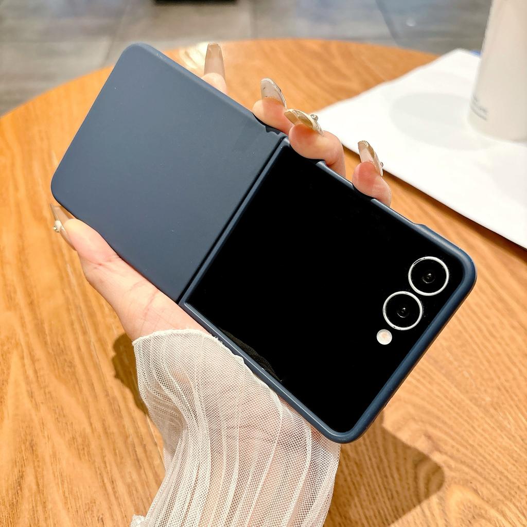 Luxury Matte Slim Candy Color Armor Case For Samsung Galaxy Z Flip 7 6 5 Zflip 4 3 Flip7 Solid Liquid Silicone Shockproof Cover