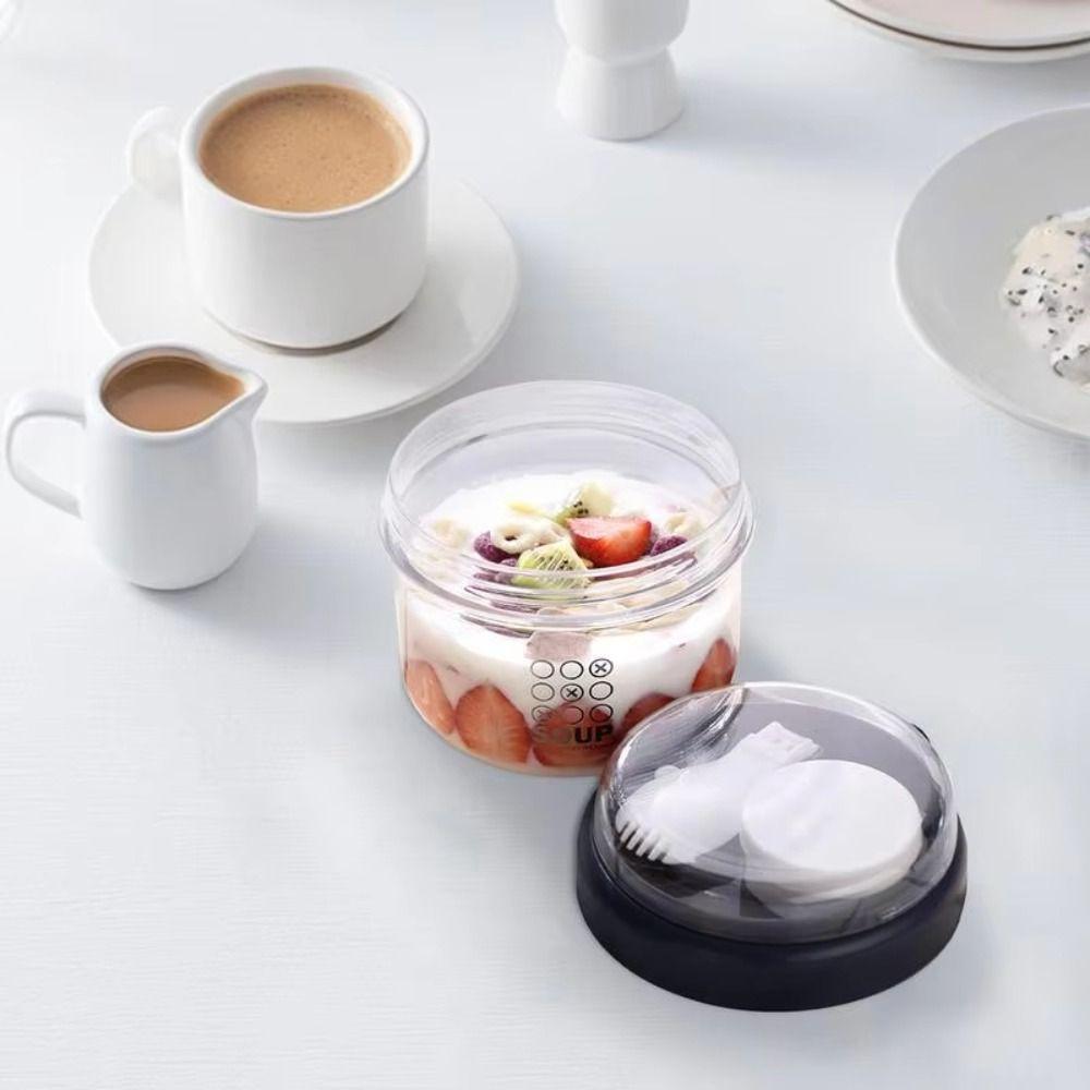 650ml Salad Containers Portable Overnight Oatmeal Cup Reusable Yogurt Cups  for Meal Prep