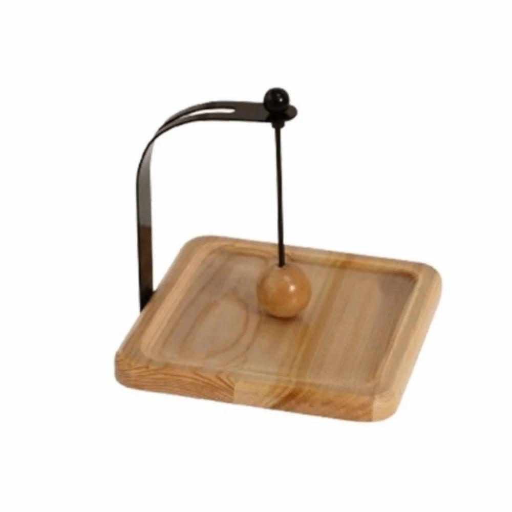Solid Wood Cafe Napkin Holder Creative Flat Serviette Dispenser Square Base Party Decor Napkin Display Rack Tabletop