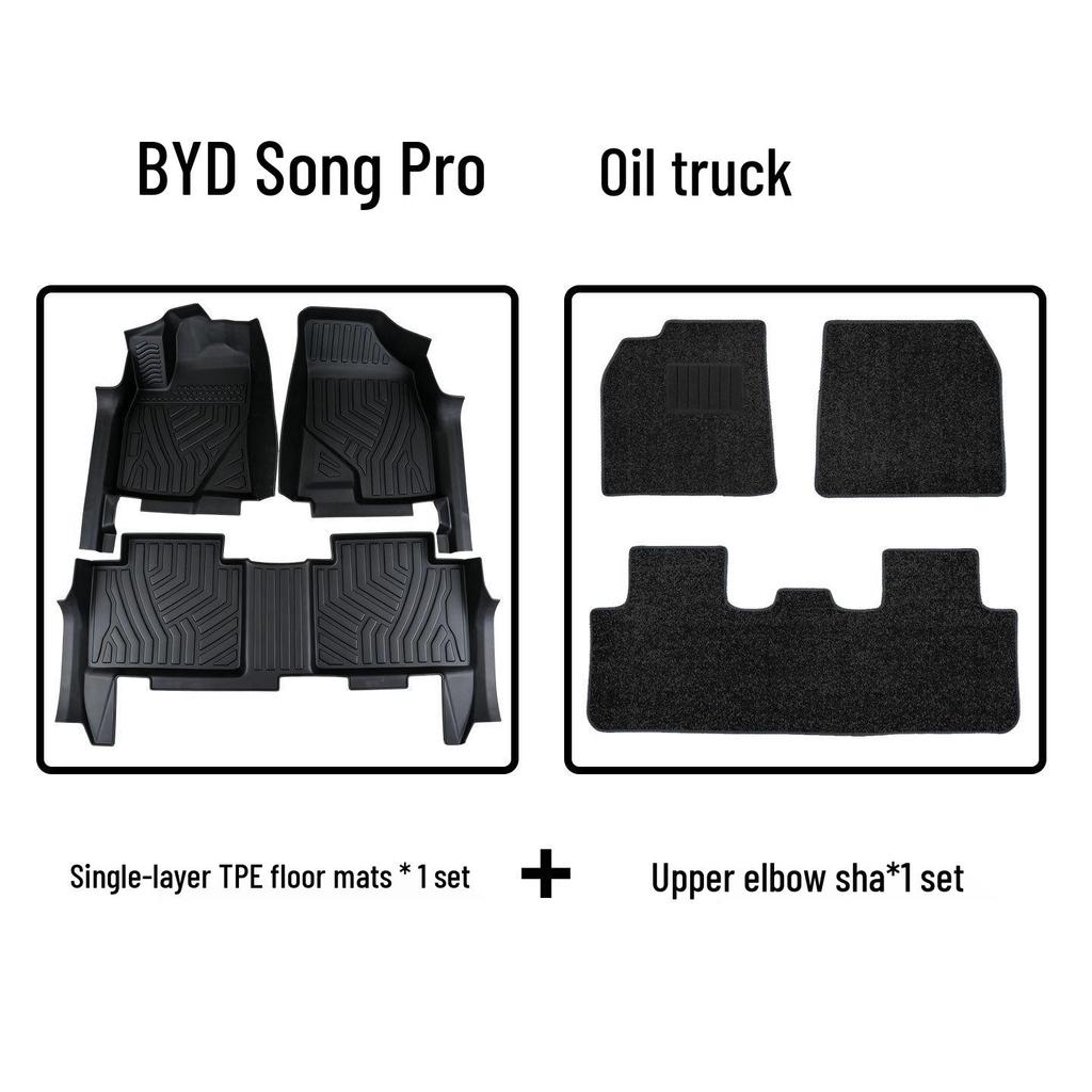 Odorless TPE Floor Mats for BYD Song Pro - Eco-Friendly with Door Sill Coverage