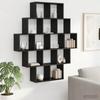 Wall Shelf Black Oak 120 x 20 x 136 cm Engineered Wood