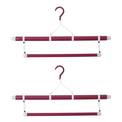 Amemari Kimono Hangers (Set of 2) - Made In Japan, Premium Kimono Hangers with Obi Hanger, Foldable and Extendable, Compact Design for Kimono, Clothes