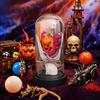 LED Clear Dome Pumpkin Night Light Halloween Light-up Pumpkin In Cloche with Artificial Flower for Home Kitchen Mantel Party Decor