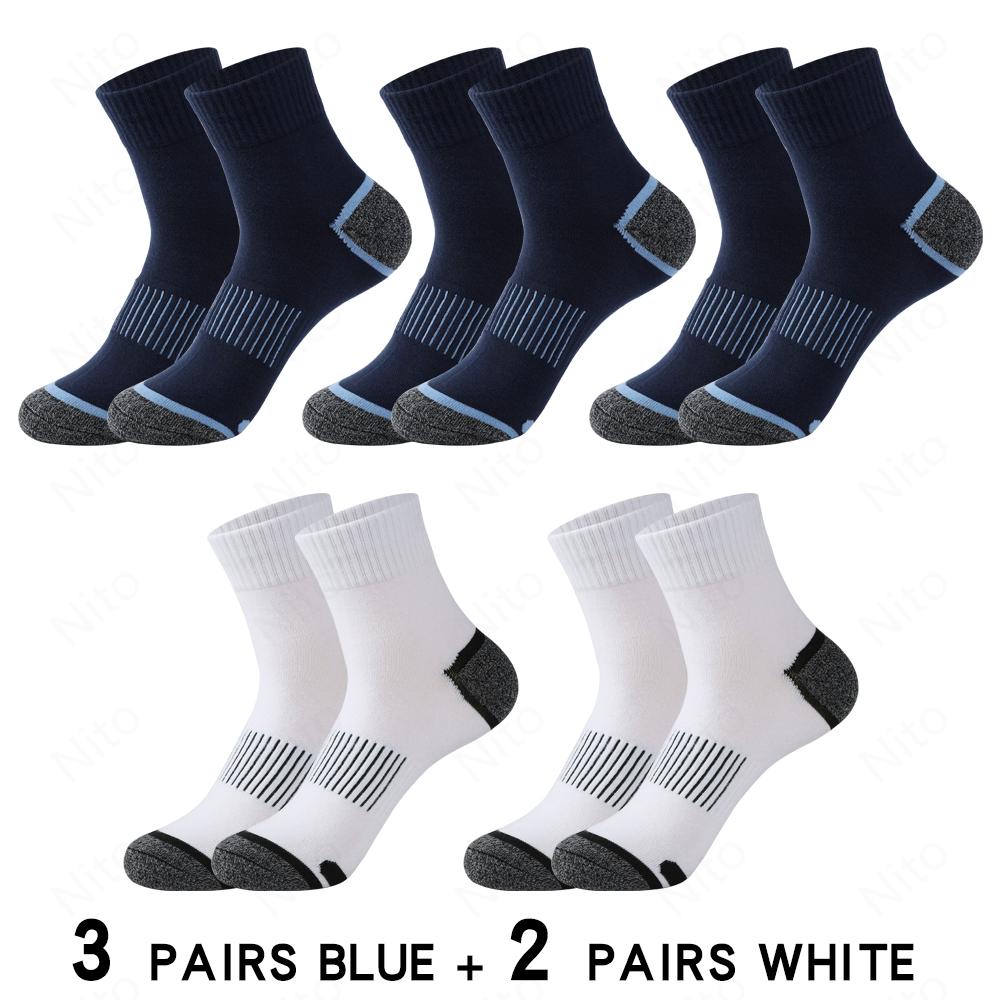High Quality Lot Men's Socks Casual Breathable Run Sports Socks 5 Pairs Male Cotton Socks Winter Black Socks Men Large Size38-45