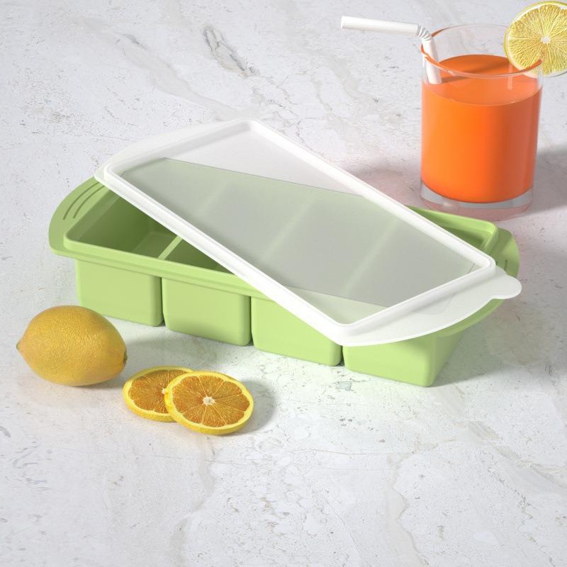 Large Capacity Silicone Tray Food Grade for Hot Pot Broth Stock Sauce Freezer Storage Containers Reusable Kitchen Gadget