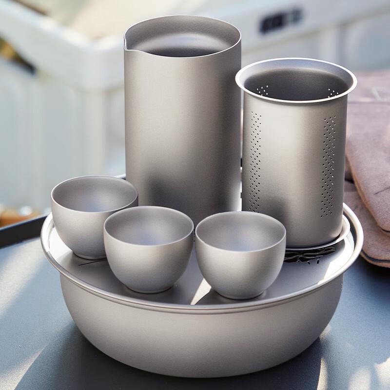 Pure Titanium Portable Travel Tea Set