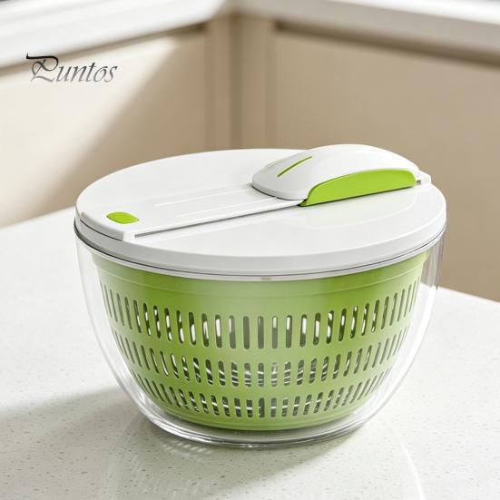 Home Kitchen Vegetable Spinner Salad Spinner, Detachable Bowl And Mesh Basket Design, Manual Transparent Basin for Washing Hand-Centrifugal