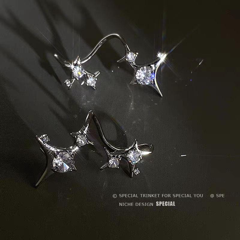 High-End Light Luxury Star Ear Bone Clip Earrings for Women