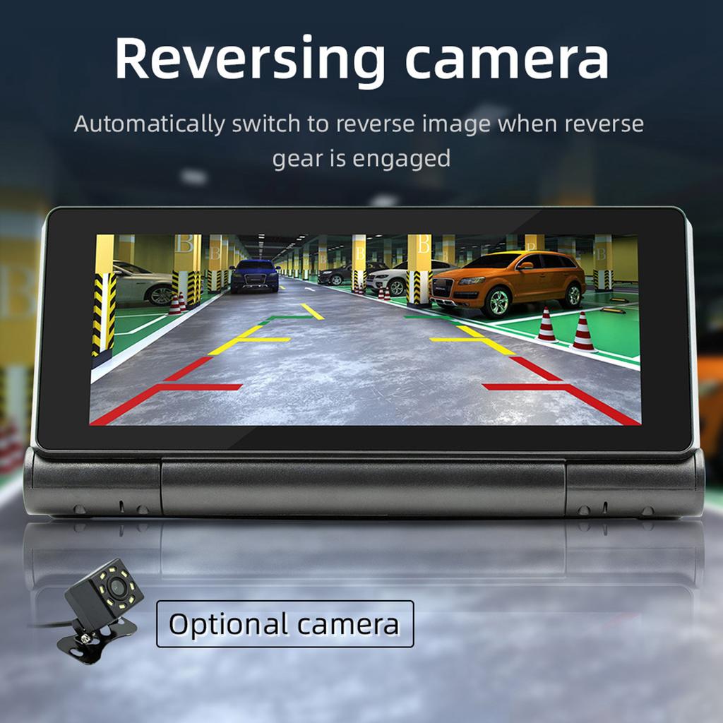 Przenośny Składany Ekran Dotykowy 6,86 cala Wysoka Rozdzielczość Samochodowy Odtwarzacz BT MP5 Bezprzewodowy Wielojęzyczny Wielofunkcyjny Auto Audio