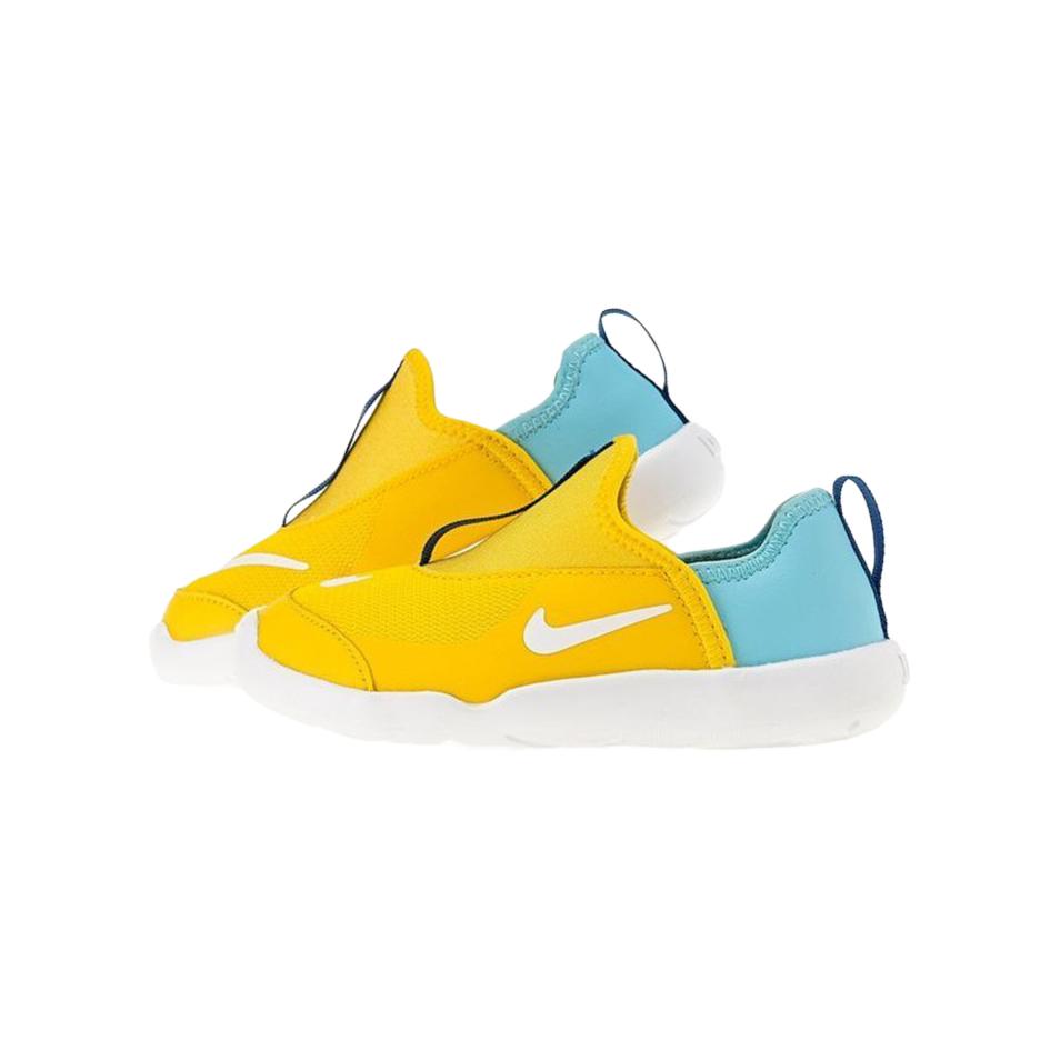 New Nike Lil' Swoosh Low-Top Running Shoes Yellow Blue Infant And Toddler AQ3113-700